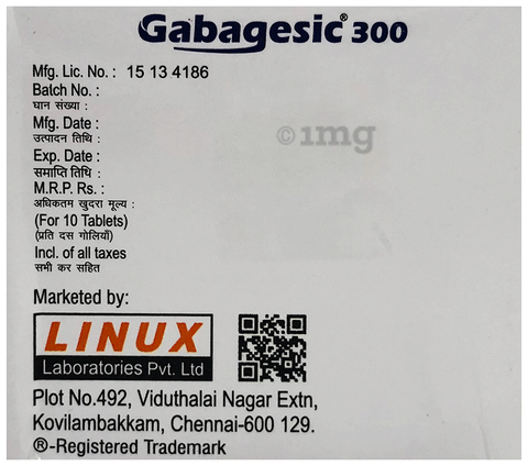 Gabagesic 300mg Tablet image