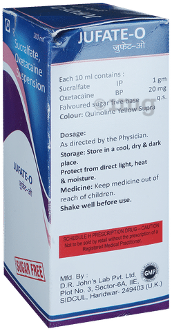 Jufate O 1000 mg/20 mg Suspension Sugar Free
