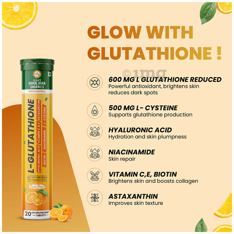 Vlado's Himalayan Organics L-Glutathione Effervescent Tablet Orange: Buy bottle of 20.0 Effervescent Tablet at best price in India