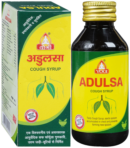 Yogi Adulsa Cough Syrup | Helps Relieve Cough, Sore Throat & Cold