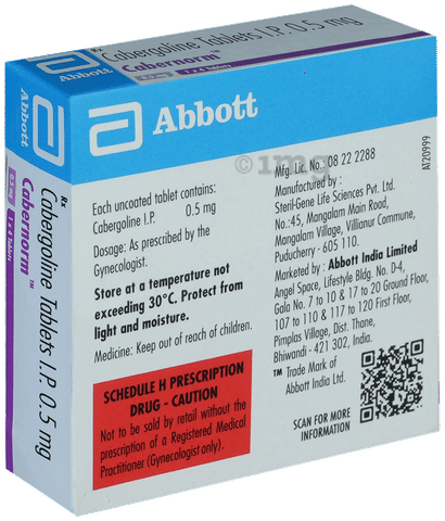 Cabernorm 0.5mg Tablet image