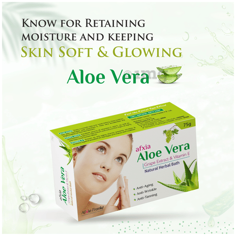 Afxia Franke Aloe Vera Soap (75gm Each): Buy combo pack of 3.0 boxes at  best price in India | 1mg