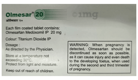 Olmesar 20 Tablet image