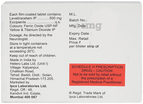 Epictal 500mg Tablet image