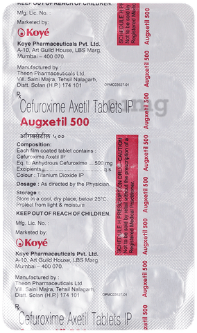 Augxetil 500mg Tablet image