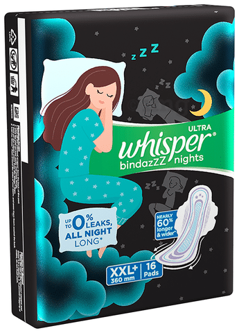 Whisper Bindazzz Nights Pads  Size XXL+: Buy packet of 16.0 pads