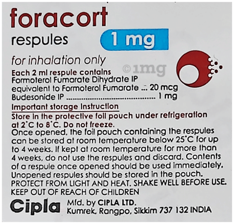 FORAcort 1mg Respules (2ml Each) image FORAcort 1mg Respules (2ml Each) image