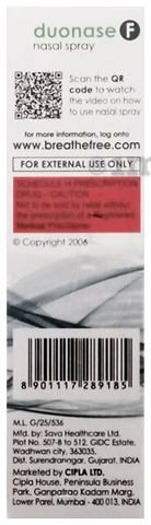 Duonase F Nasal Spray 70 metered dose