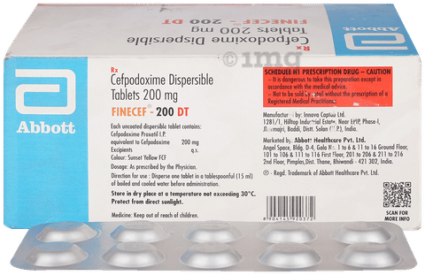 Finecef 200mg Tablet DT