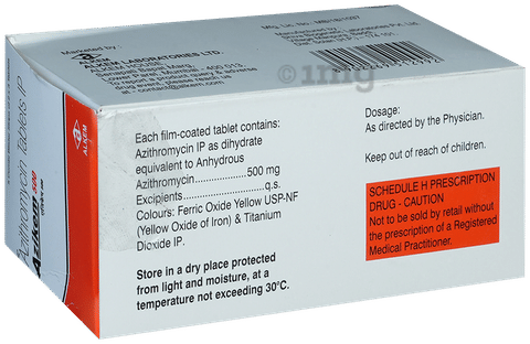Azikem 500mg Tablet image