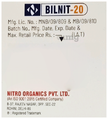 Bilnit 20 Tablet image Bilnit 20 Tablet image
