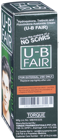 U-B Fair Cream: View Uses, Side Effects, Price and Substitutes | 1mg