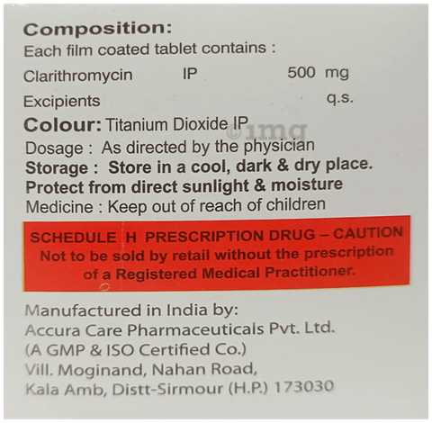 Myclarix 500 Tablet image Myclarix 500 Tablet image