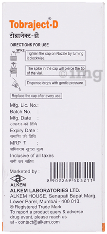 Tobraject D Eye Drop