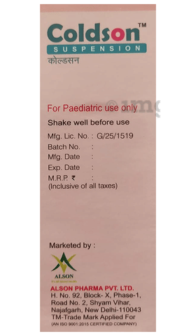 Coldson Oral Suspension Mango image