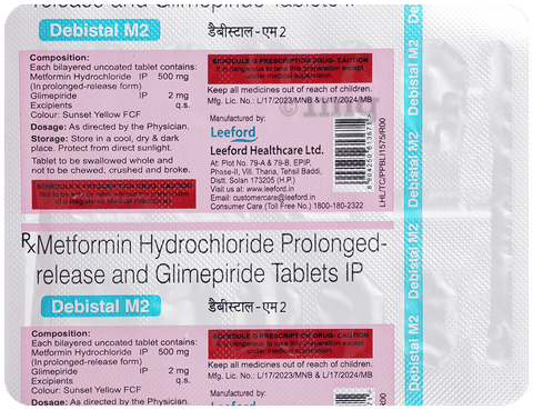 Debistal M 2mg/500mg Tablet image
