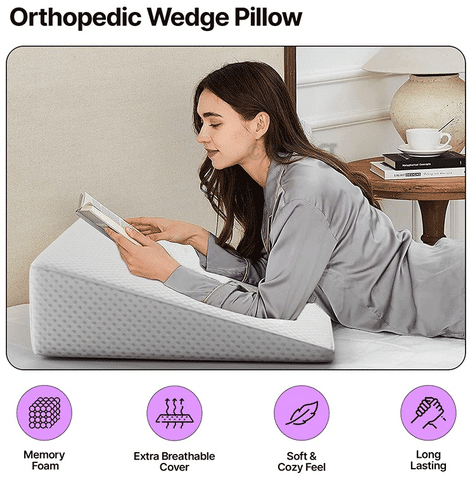 Frido Complete Back Support Wedge Cushion with Memory Foam White Buy box of 1.0 Unit at best price in India 1mg