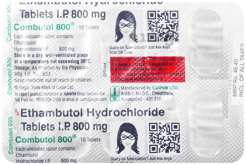 Combutol 800 Tablet image
