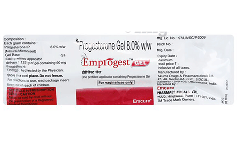 Emprogest 8% Vaginal gel