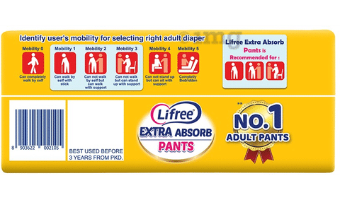 Buy Lifree Absorbent Pants Extra Large 8 Pcs Online at the Best Price of Rs  600  bigbasket
