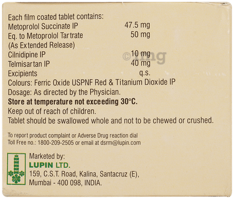 Telista MCL 10mg/50mg/40mg Tablet ER