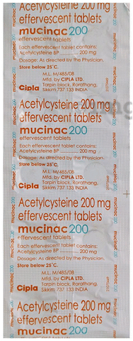 Mucinac 200 Effervescent Tablet image