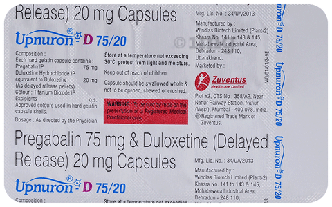 Upnuron-D 75/20 Capsule DR image Upnuron-D 75/20 Capsule DR image