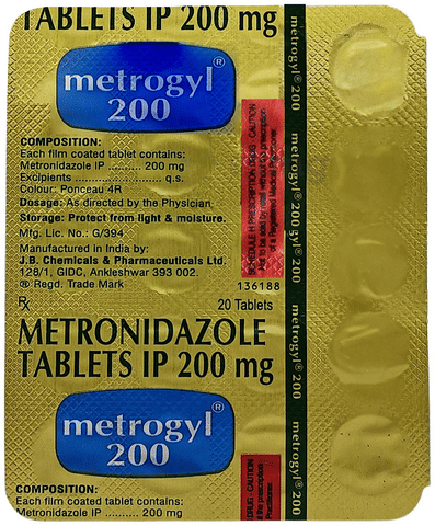 MEtrogyl 200mg Tablet image