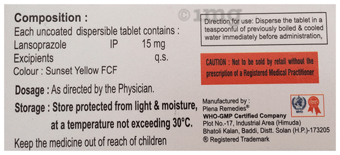 Lanzofine 15 Orally Disintegrating Tablet