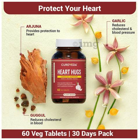 Cureveda Heart Hugs Tablet: Buy bottle of 60.0 tablets at best