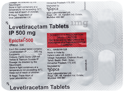 Epictal 500mg Tablet image
