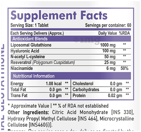 glutathione peroxidase chemical structure L-Glutathione Tablets 500mg for Skin Glow – THEBODYRESERVE main image 1