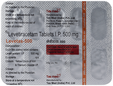 Levetas 500mg Tablet image