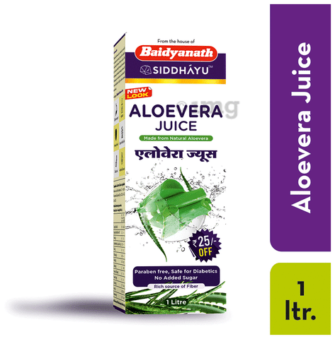 Baidyanath Nagpur Aloe Vera Juice with Pulp For Digestive Health Buy bottle of 1.0 Ltr Juice at best price in India 1mg