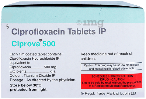 Ciprova 500mg Tablet image
