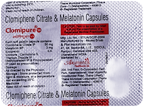 Clomipure 50 Capsule image Clomipure 50 Capsule image