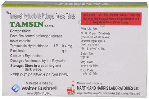 Tamsin 0.4mg Tablet PR image Tamsin 0.4mg Tablet PR image