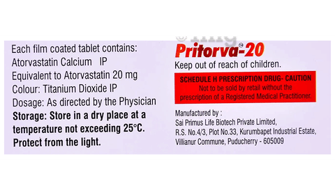 Pritorva 20mg Tablet image Pritorva 20mg Tablet image