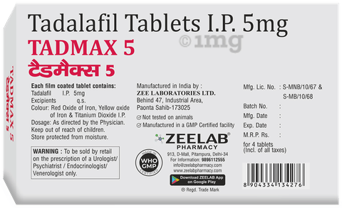 Tadmax 5 Tablet image Tadmax 5 Tablet image