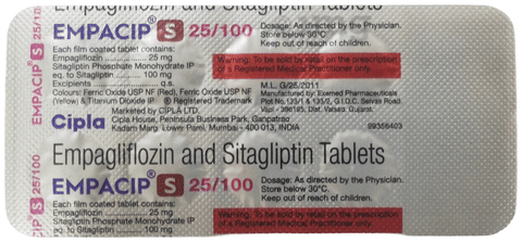 Empacip S 25mg/100mg Tablet image