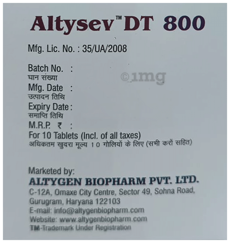 Altysev DT 800 Tablet