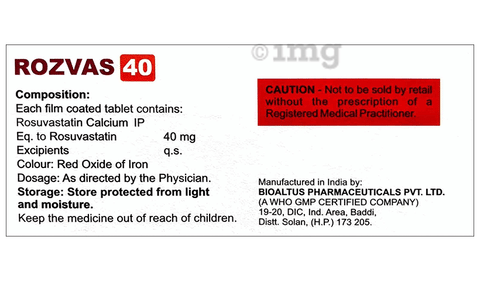 Rozvas 40 Tablet image Rozvas 40 Tablet image