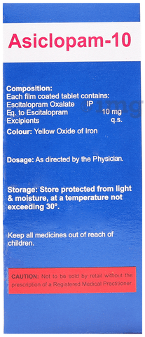 Asiclopam 10 Tablet image Asiclopam 10 Tablet image