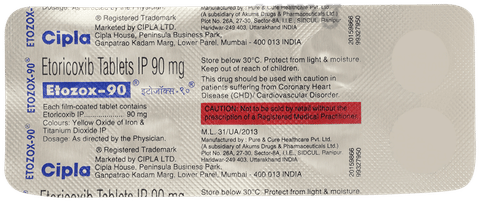 Etozox 90 Tablet image