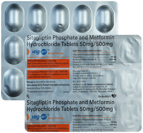 Stig-MT 50mg/500mg Tablet image Stig-MT 50mg/500mg Tablet image