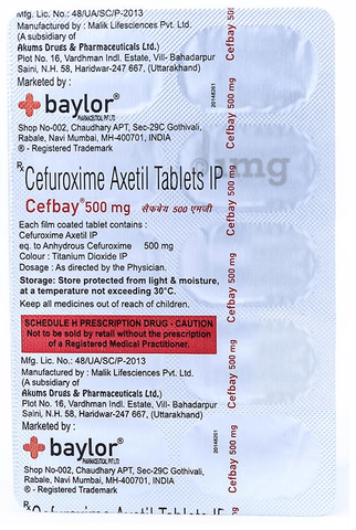 Cefbay 500mg Tablet image