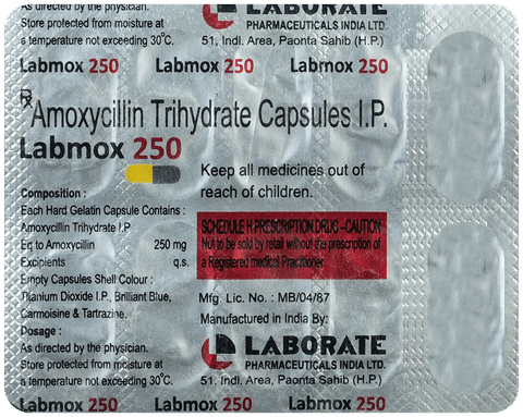 Labmox 250mg Capsule image