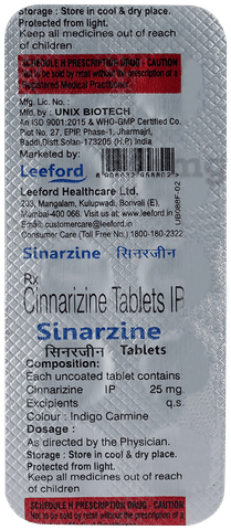 Sinarzine Tablet image