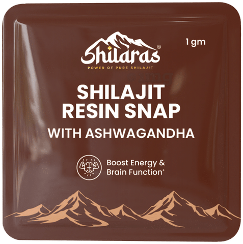Shilaras Shilajit Resin Snap with Ashwagandha: Buy box of 30.0