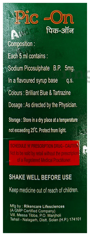 Pic-On Oral Solution Sugar Free